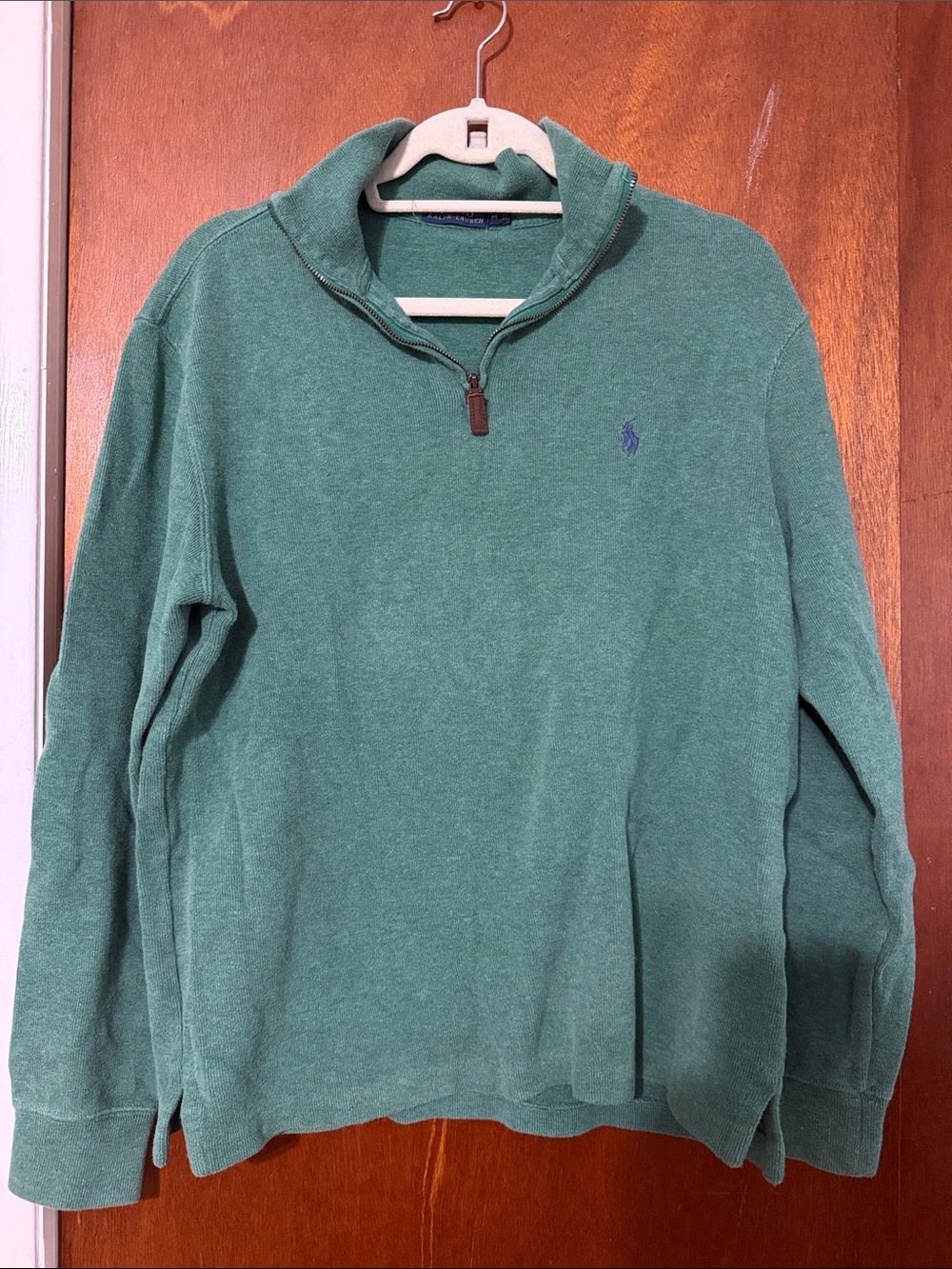 Polo by Ralph Lauren Green Quarter-Zip Pullover Sweater